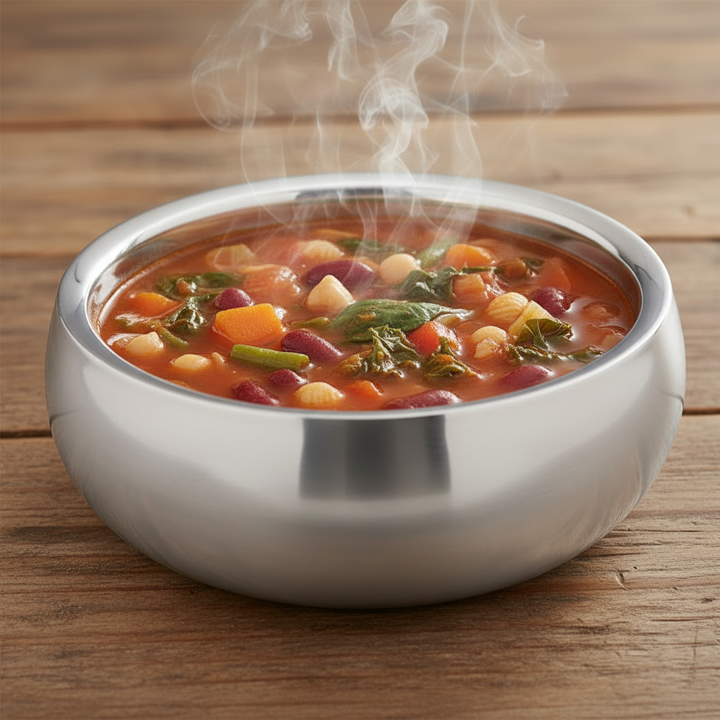 Round Serving Bowl | Double Wall | Stainless Steel