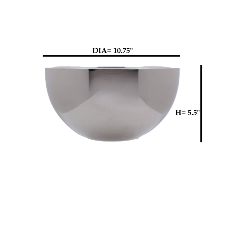 Round Bowl | Double Wall | Stainless Steel | Ice Pattern