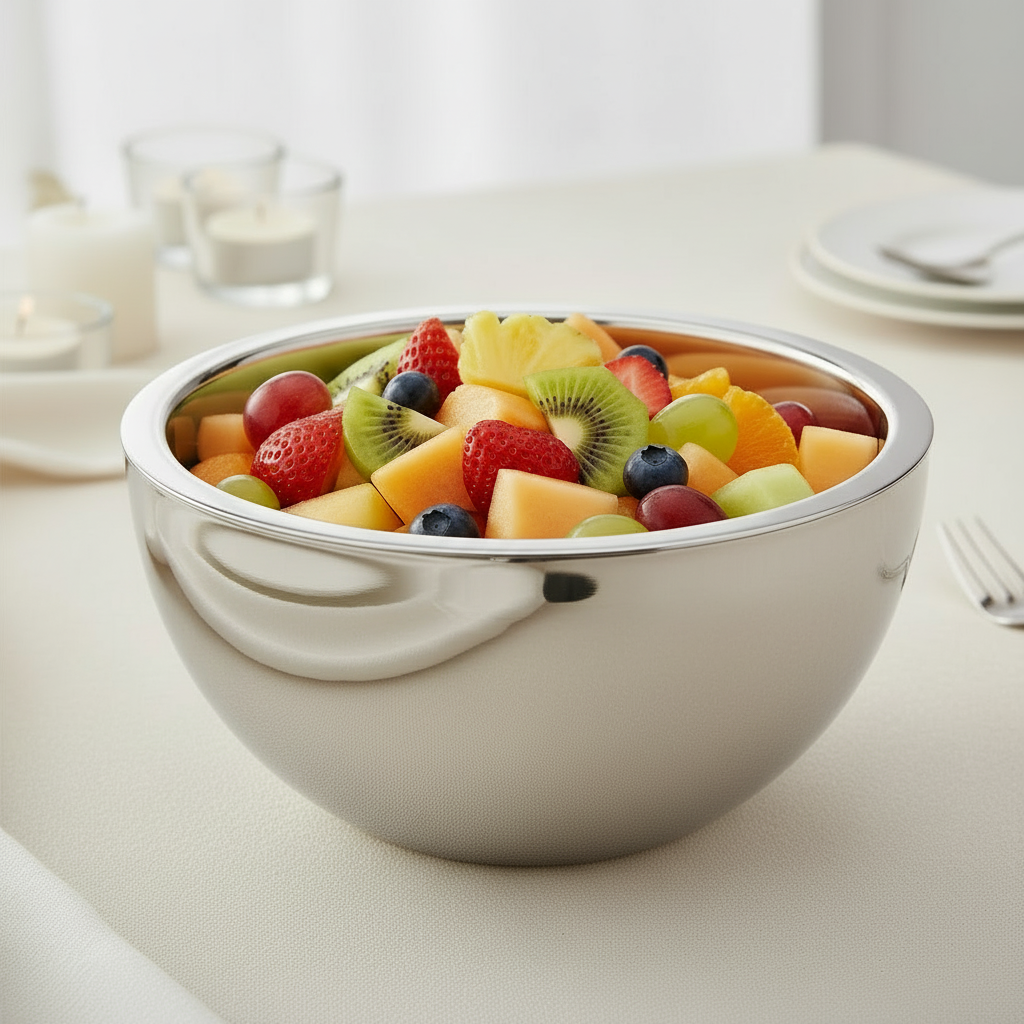 Round Bowl | Double wall | Stainless Steel | Mirror Finish