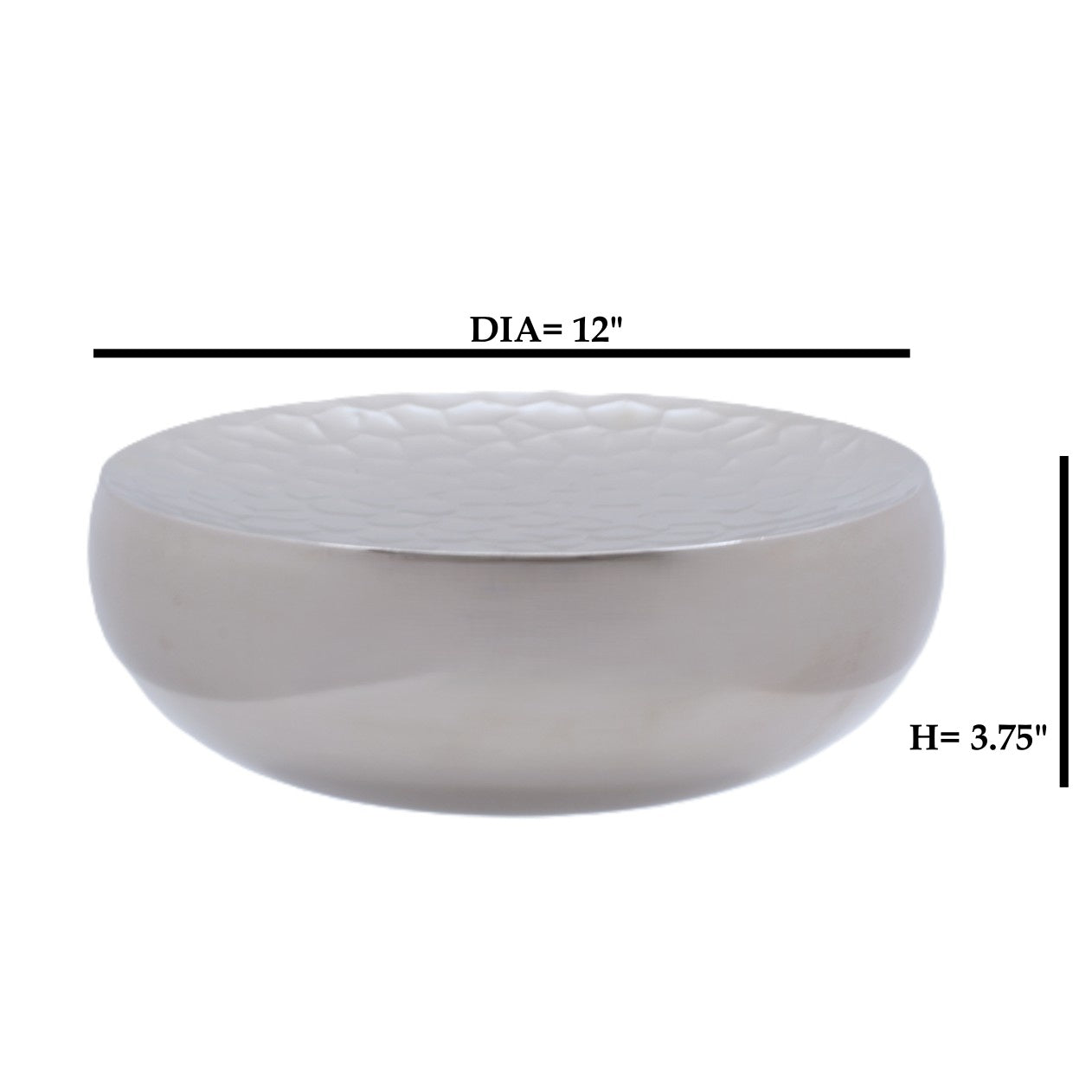 Shallow Servingware | Double Wall | Stainless Steel | Ice pattern