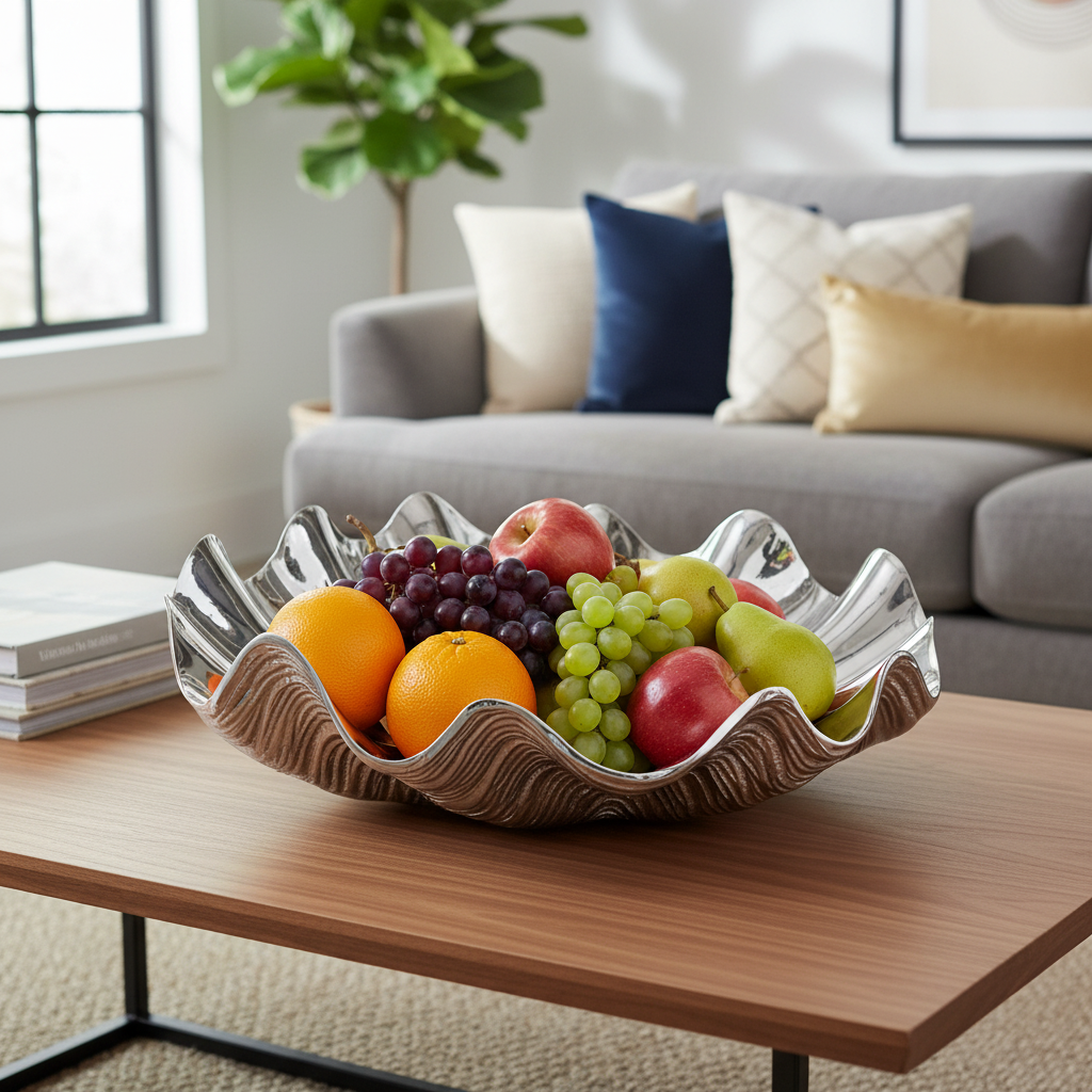 Silver wavy bowl |Aluminum | 310005