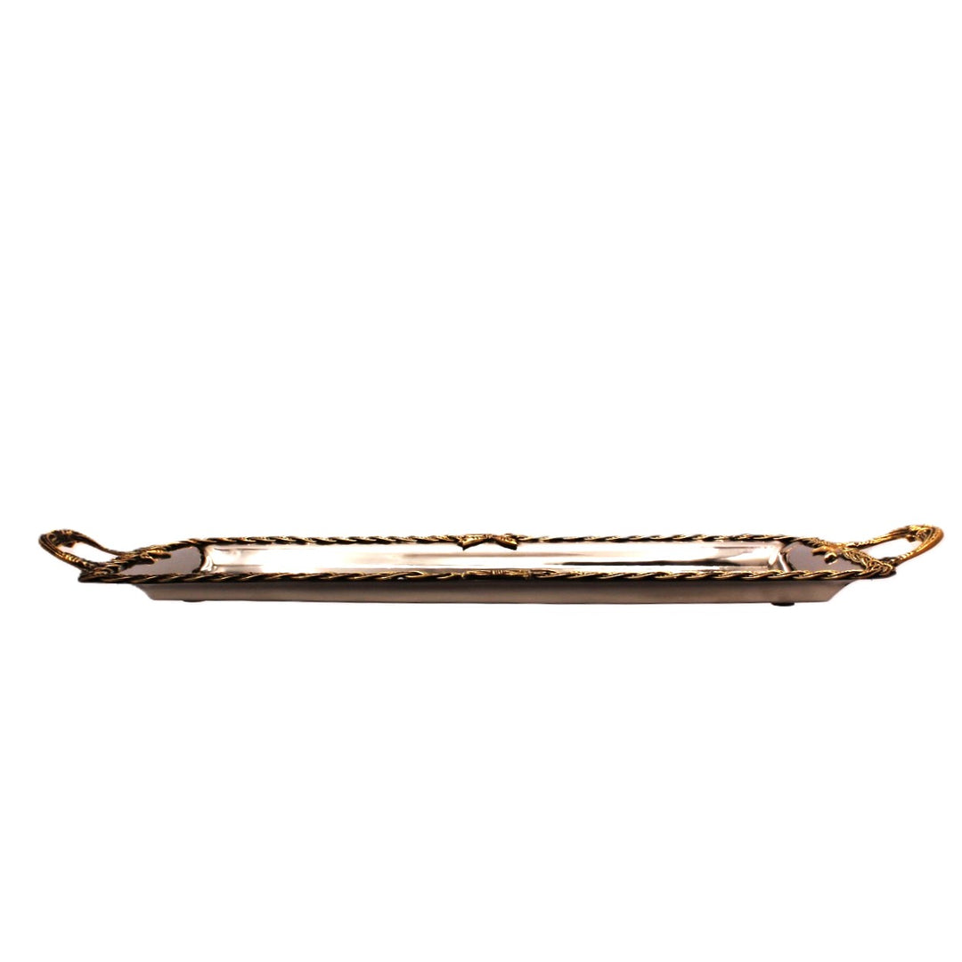 Rectangular Tray | Two tone | St Steel &amp; Brass