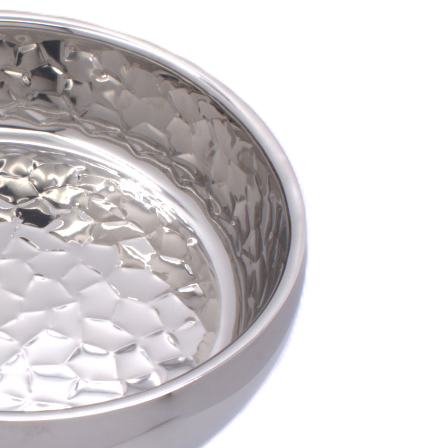 # Round Bowl | Double Wall | Stainless Steel | Ice Pattern 
