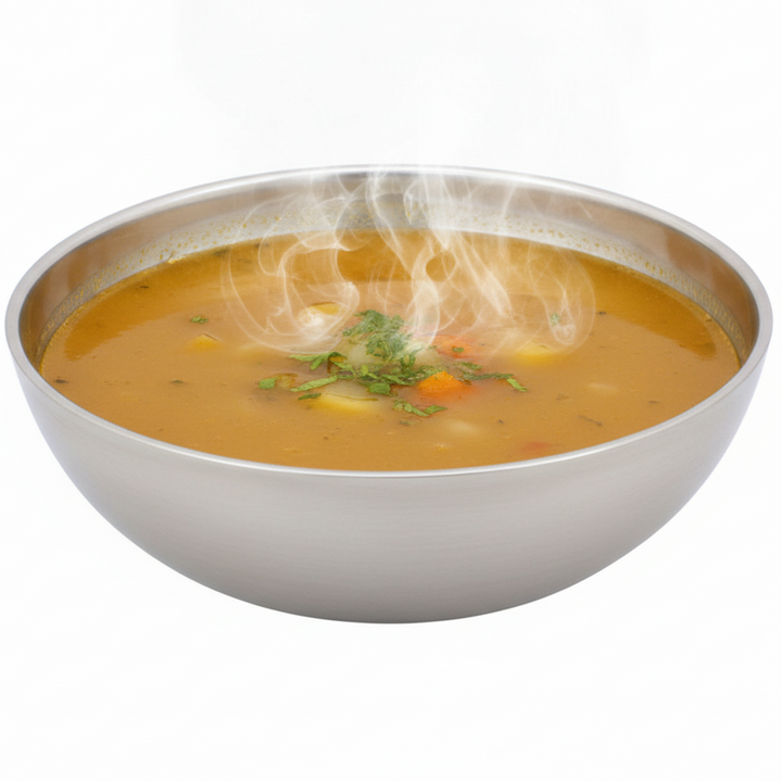 Round Bowl | Double Wall | Stainless Steel | Ice Pattern