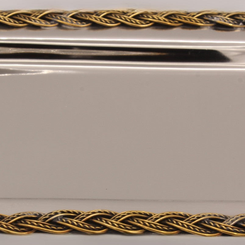 Rectangular Tray | Two Tone | St Steel &amp; Brass