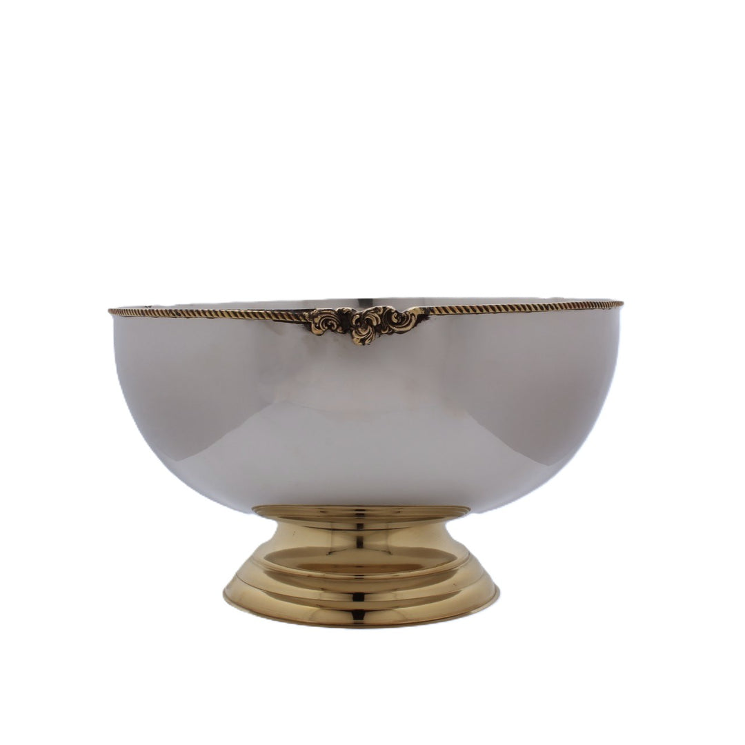 Large Bowl Serveware | Stainless Steel &amp; Brass