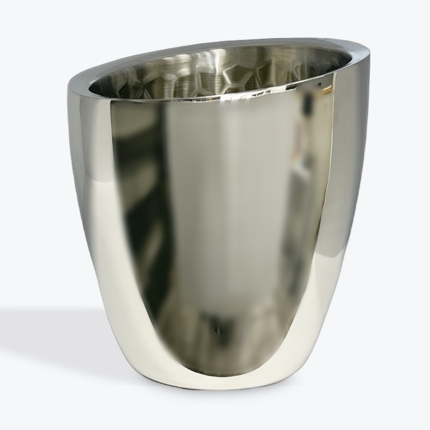 Slant Ice Bucket | Double wall | Stainless Steel | Ice Pattern