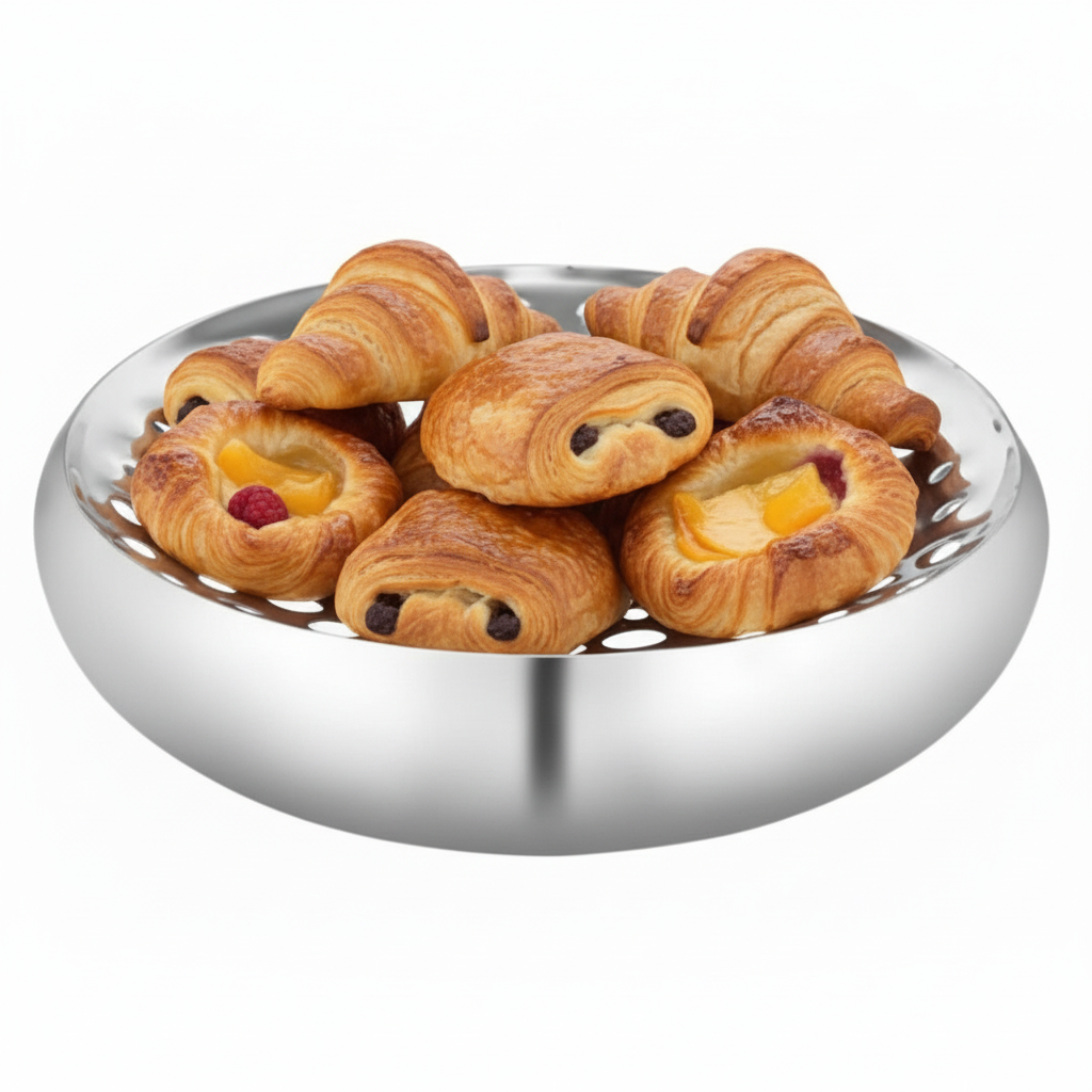 Shallow Servingware | Double Wall | Stainless Steel | Ice pattern | 300031