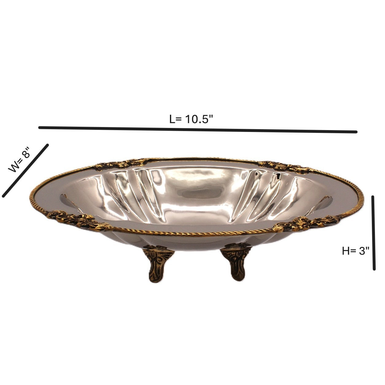 Oval Server | Two Tone | Steel & Brass