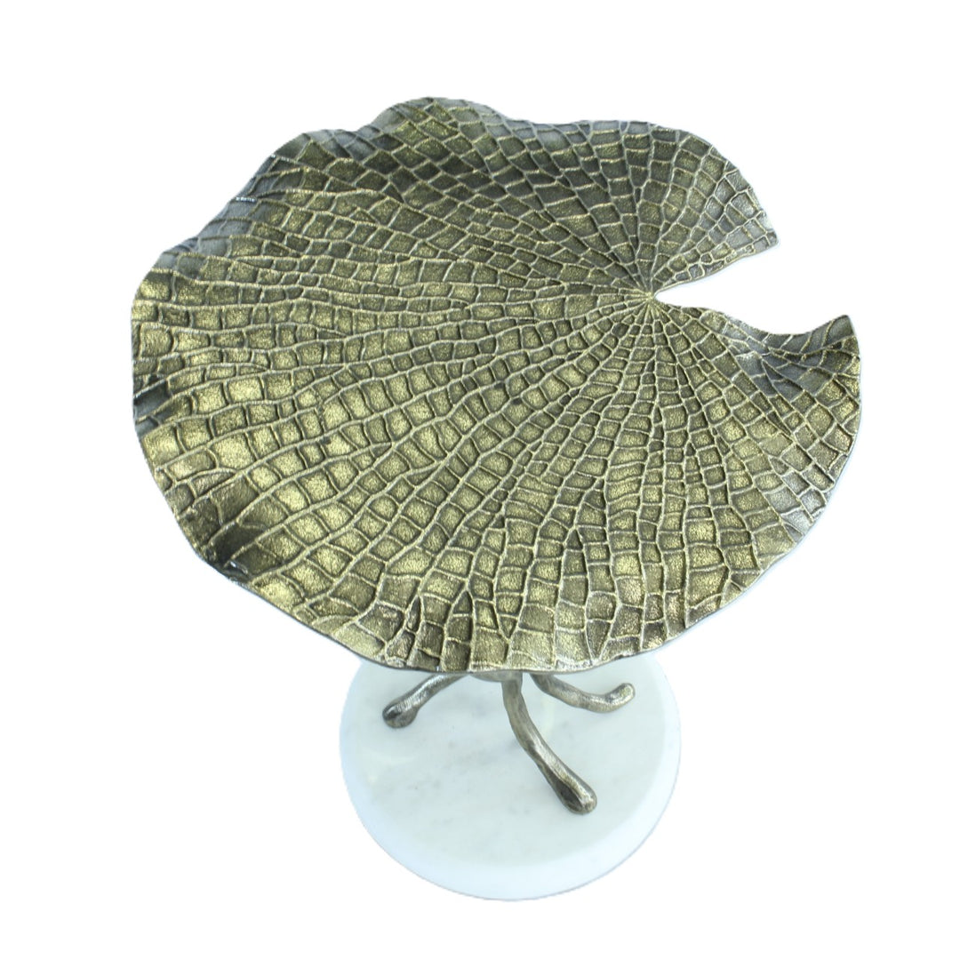 End Table | Leaf Collection | Gold Color | 310034