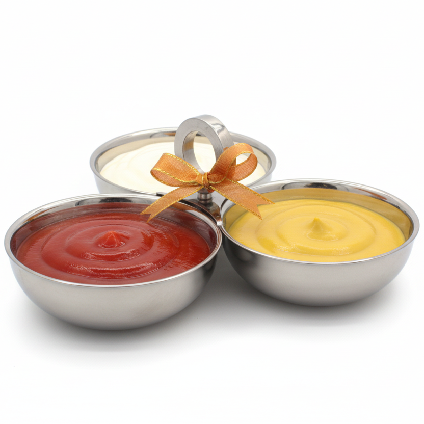 Condiment set | Double Wall | Stainless steel | Ice Pattern