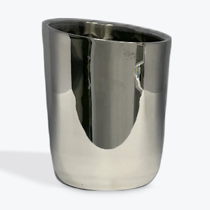 Slant Ice Bucket | Double wall | Stainless Steel | Ice Pattern
