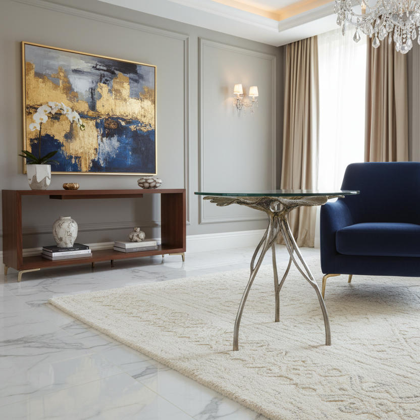 End Table |silver Color | 310025