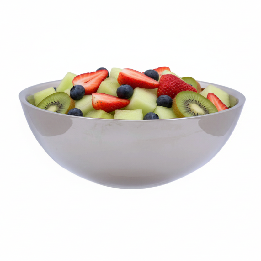 Round Bowl | Double Wall | Stainless Steel | Ice Pattern