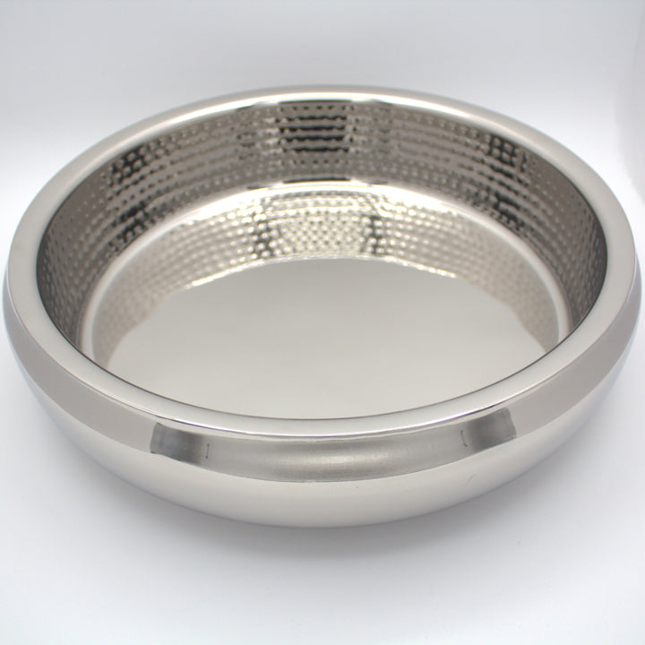 Shallow Belly Serving Bowl | Double Wall | Stainless Steel 