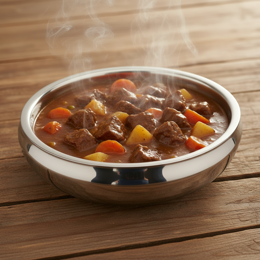 Shallow Belly Serving Bowl | Double Wall | Stainless Steel 