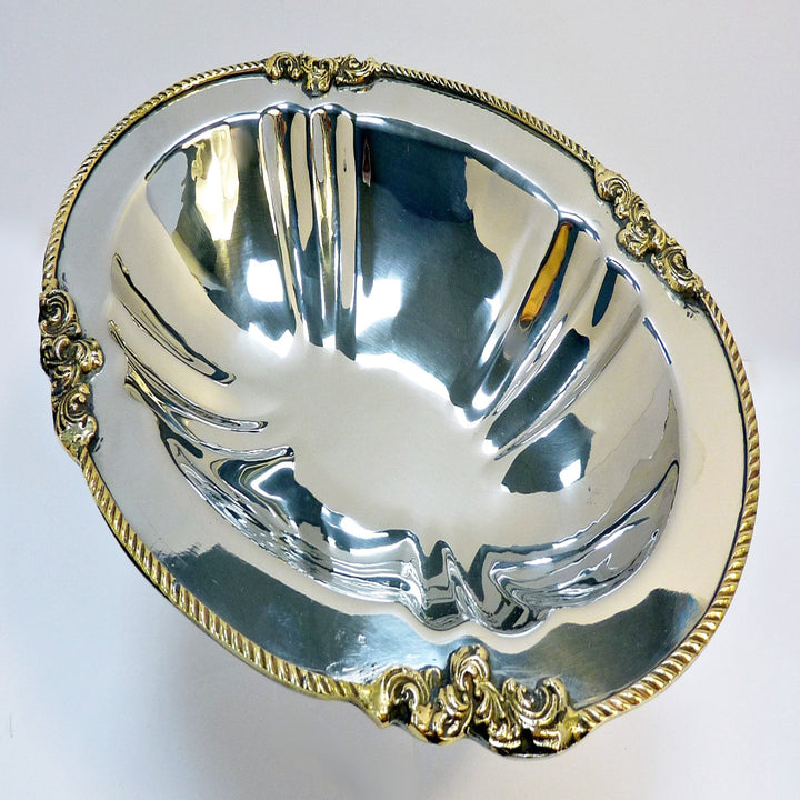 Oval Server | Two Tone | Steel &amp; Brass