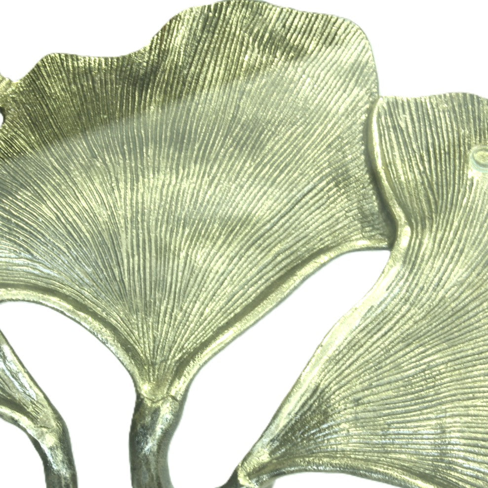 End Table | Leaf Design | Aluminum | Brass color | 310024