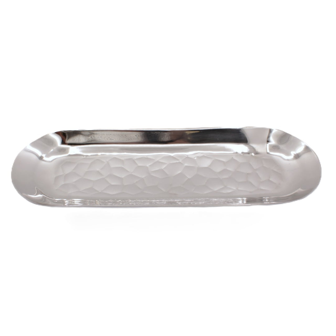 Oval Try | Double Wall | Stainless Steel | Ice Pattern