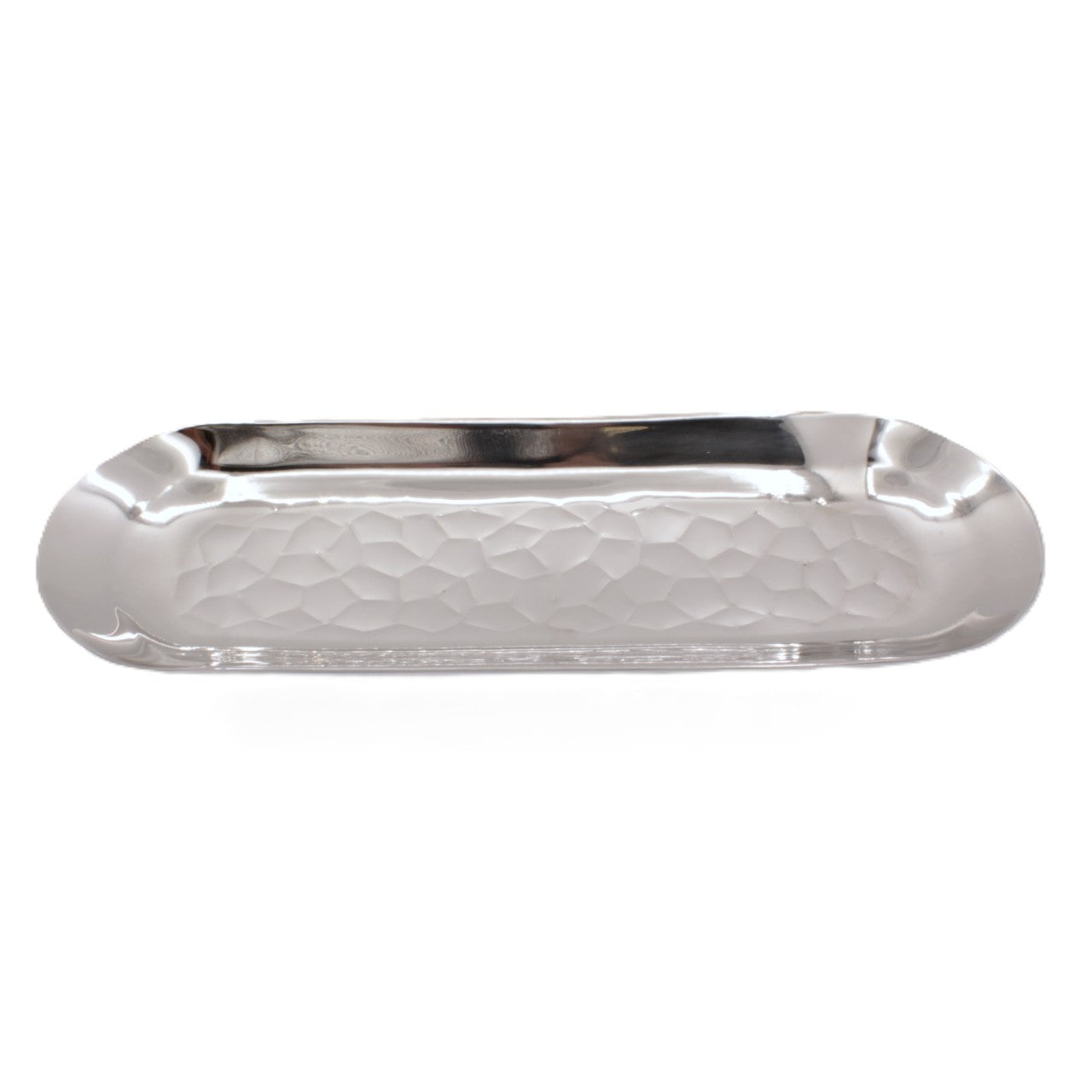 Oval Try | Double Wall | Stainless Steel | Ice Pattern