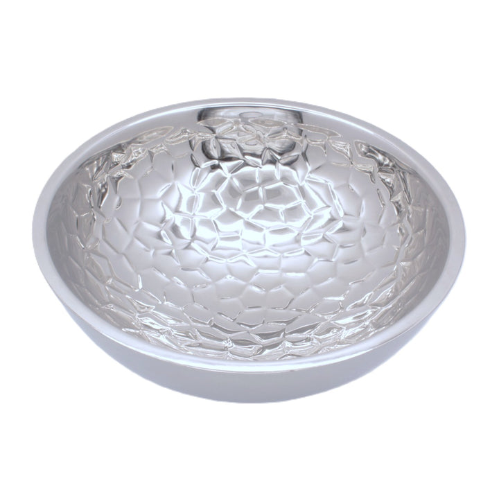 Round Bowl | Double Wall | Stainless Steel | Ice Pattern