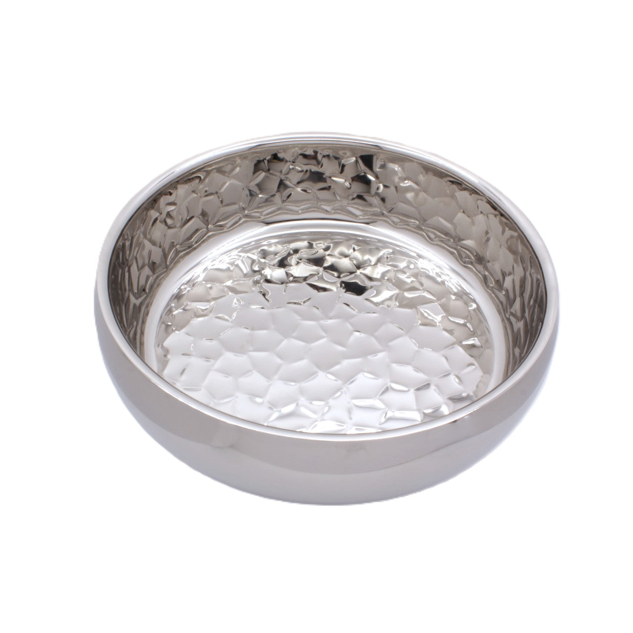 Round Bowl | Double Wall | Stainless Steel | Ice Pattern 