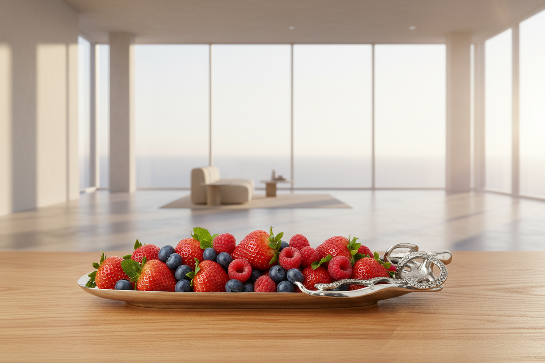 Silver serving with octopus design | Aluminum | 310008