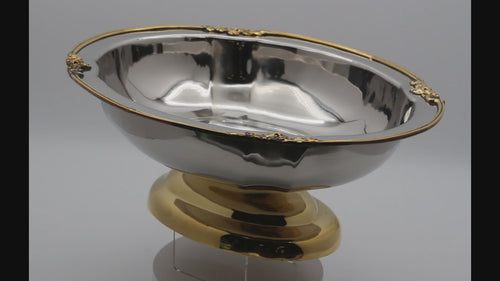 Oval Server | Two Tone | Stainless Steel & Brass