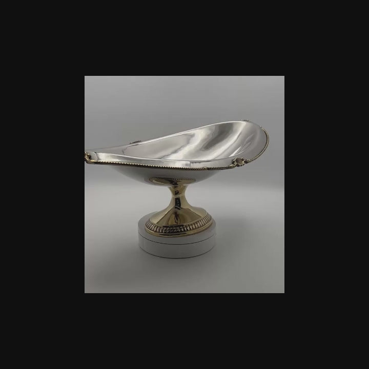 Oval Dish | Gold and silver |Stainless Steel and Brass