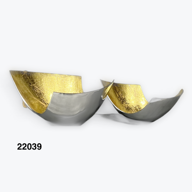 Aluminum Gold Bowl / set of 2 / 22039