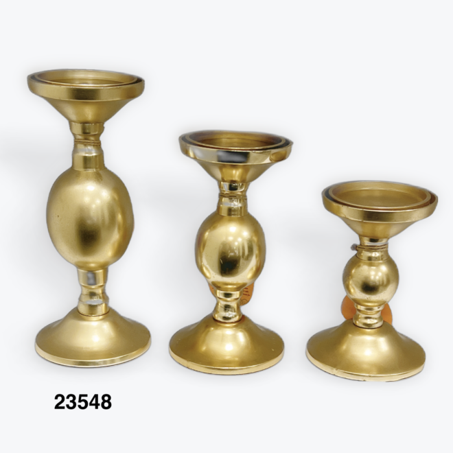 Candle holder Gold / set of 3 / 23548