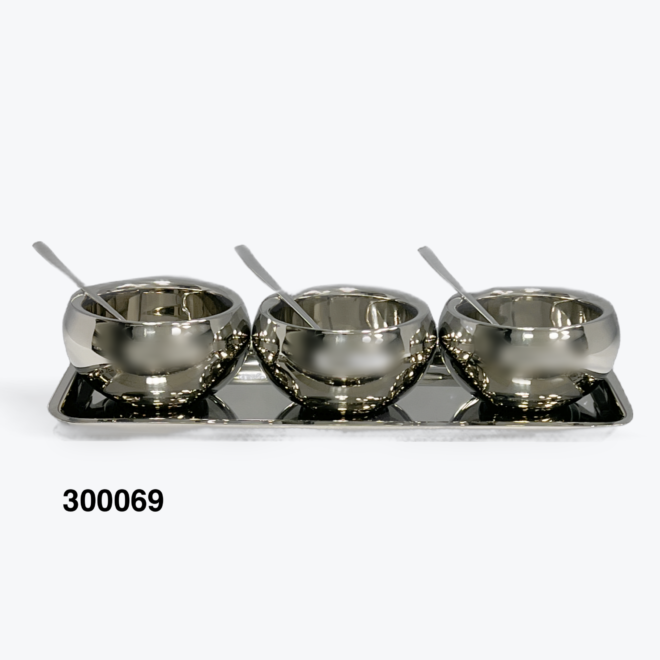 Round Snack Serving Set/ Double Wall/ 300069