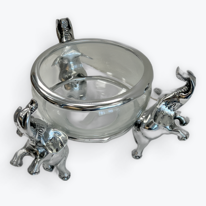 Decorative Server with Glass Bowl/ Elephant Collection/ 440426