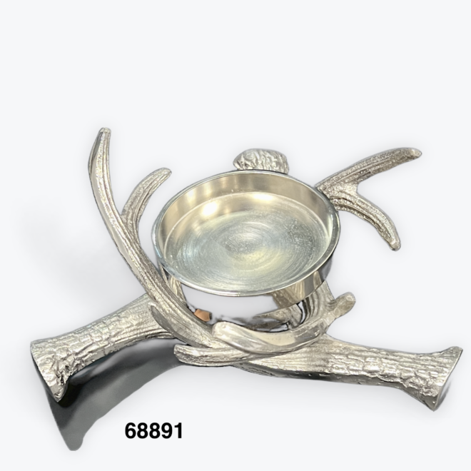 Aluminum Antler Candle Holder / 68891